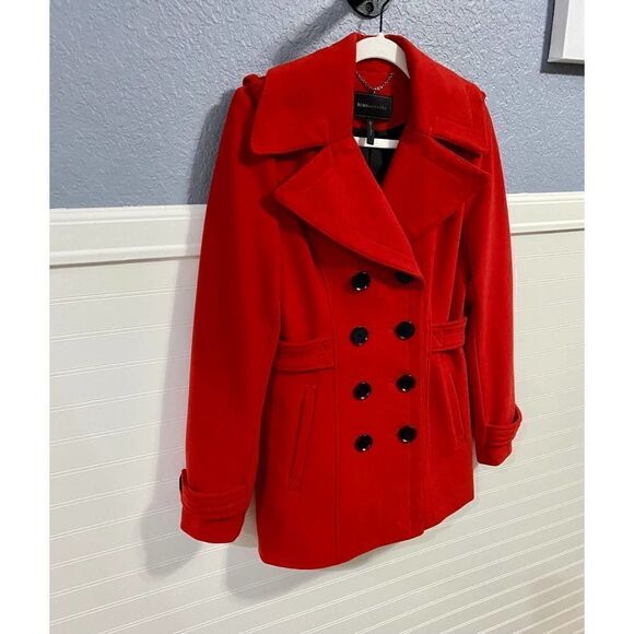 BCBGMAXAZRIA “Finn” Red Peacoat - Picture 6 of 9